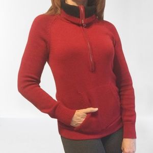 Lauren Ralph Lauren Red 1/2 Zip Sweater